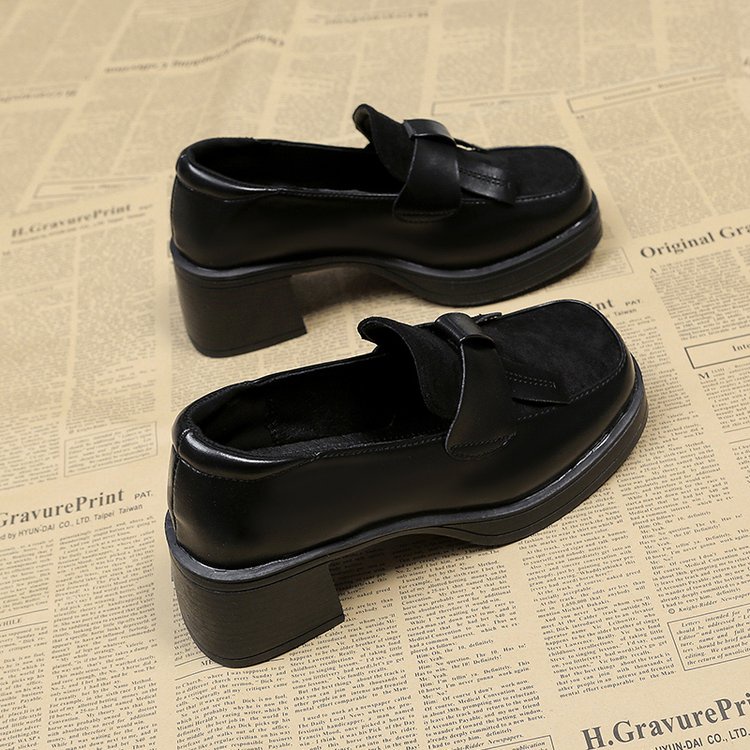 Giày Cao Gót Mũi Tròn Chống Thấm Nước Hợp Thời Trang