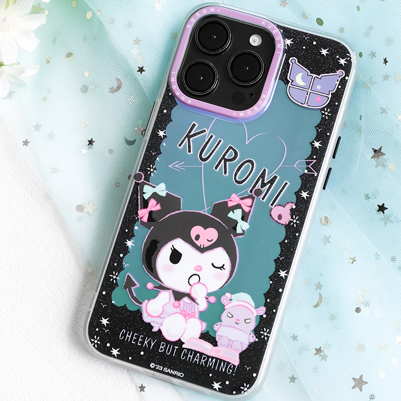Ôp Điện Thoại Silicon Dẻo Họa Tiết Hoạt Hình sanrio kuromi Dễ Thương Chống Sốc / Dấu Vân Tay Cho iphone 15 pro max iphone 15 pro Ốp
