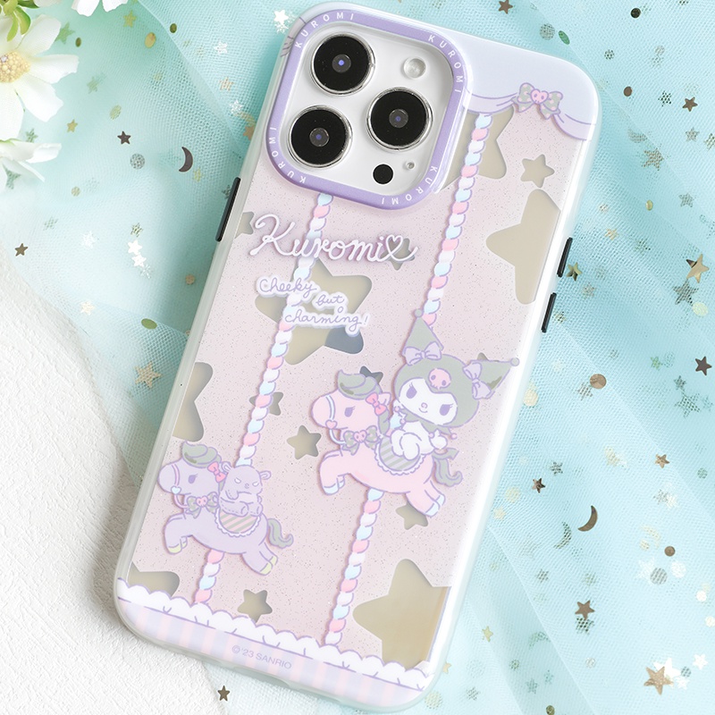 Ôp Điện Thoại Silicon Dẻo Họa Tiết Hoạt Hình sanrio kuromi Dễ Thương Chống Sốc / Dấu Vân Tay Cho iphone 15 pro max iphone 15 pro Ốp
