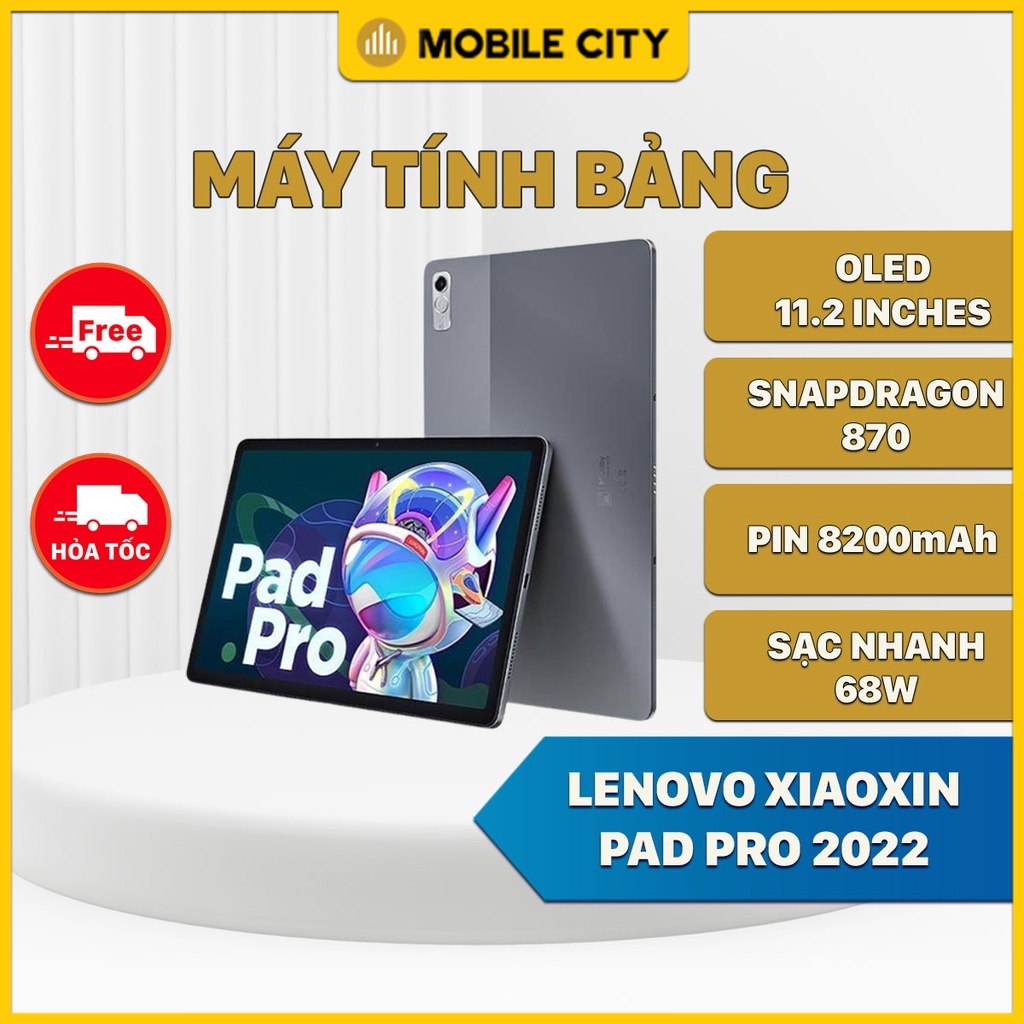 Máy Tính Bảng Lenovo Xiaoxin Pad Pro 2022 (Bảo Hành 12 Tháng Nguồn Và Màn Hình) - Snapdragon 870 -Màn OLED 11.2 Inches