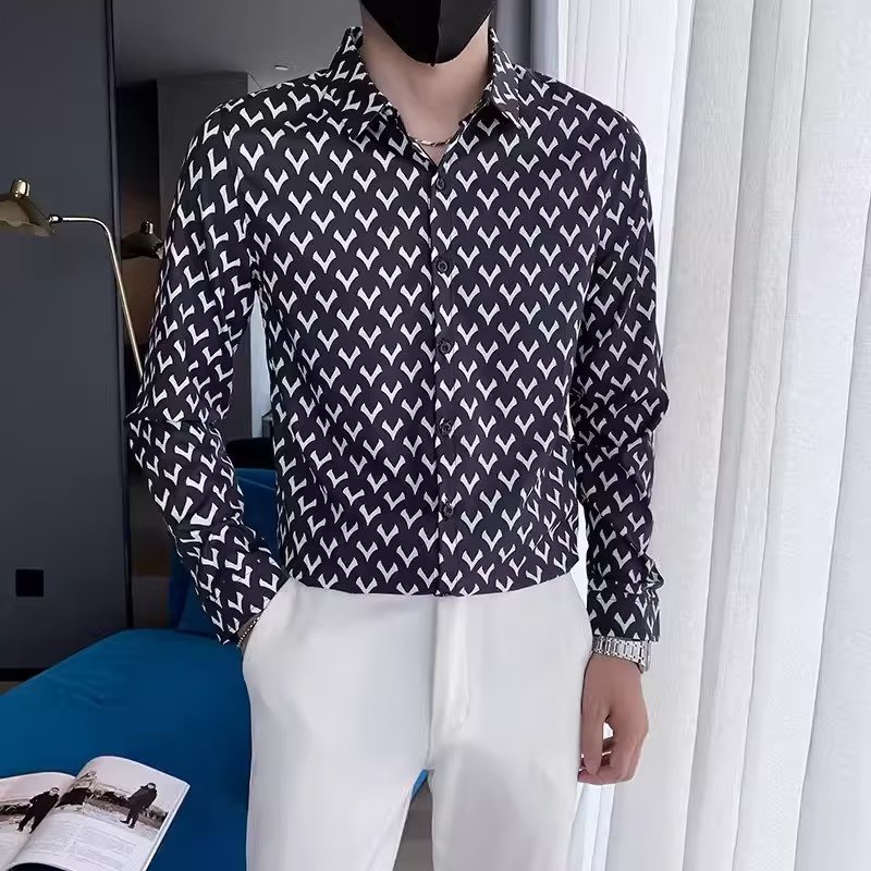 Áo Sơ Mi Cỡ Lớn In Họa Tiết Độc Đáo Thời Trang Hàn Quốc Sang Trọng Cho