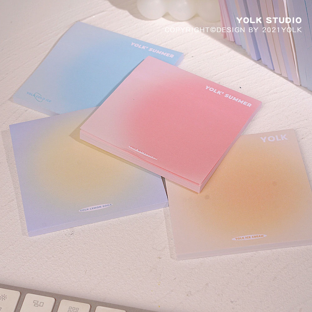 Set 50 tờ giấy note 8x8cm màu Gradient dễ thương dành cho sinh viên nhân viên văn phòng ZY10