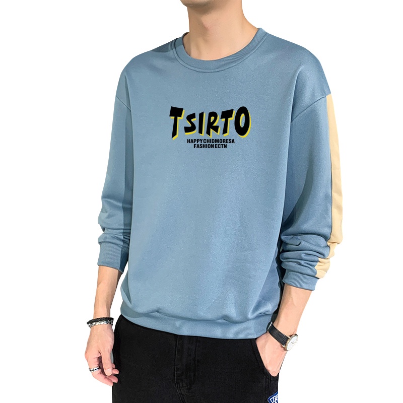 Áo sweater Tay Dài Cổ Tròn Dáng Rộng In Họa Tiết Thời Trang Mùa Thu Cho Nam
