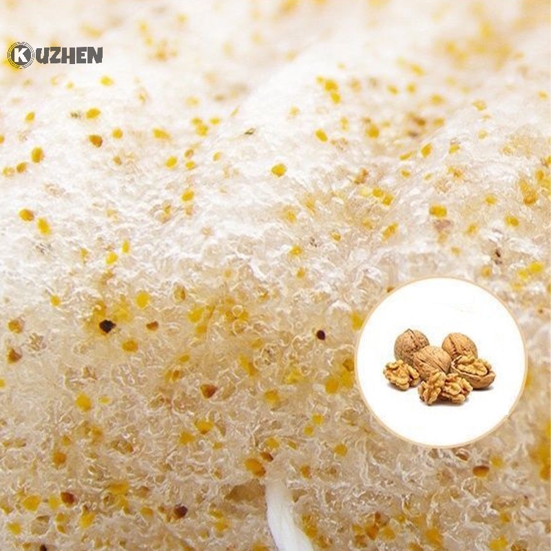 Kuzhen 1 Mút Rửa Mặt Tẩy Tế Bào Chết mini Hình Tròn Bằng Bọt Biển Tự Nhiên Chăm Sóc Da