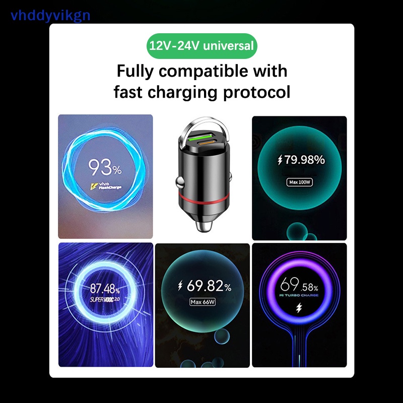 Tẩu Sạc Nhanh vhdd 200w mini Hai Cổng usb Cho iphone 13 12 xiaomi huawei samsung vn