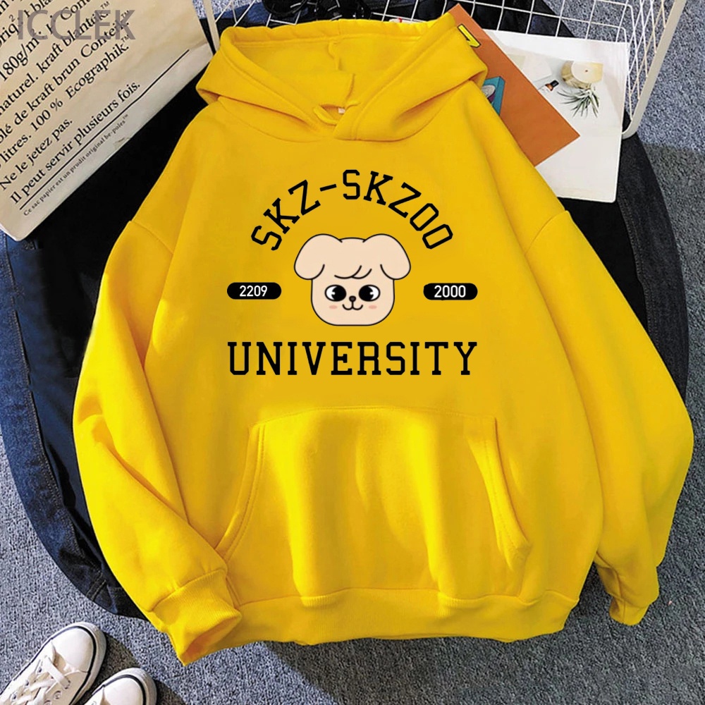 HOT Áo Hoodie In Hình Anime Skzoo Stray Kids Phong Cách Harajuku Đường Phố Dễ Thương Giữ Ấm Mùa Đông Cho Nữ