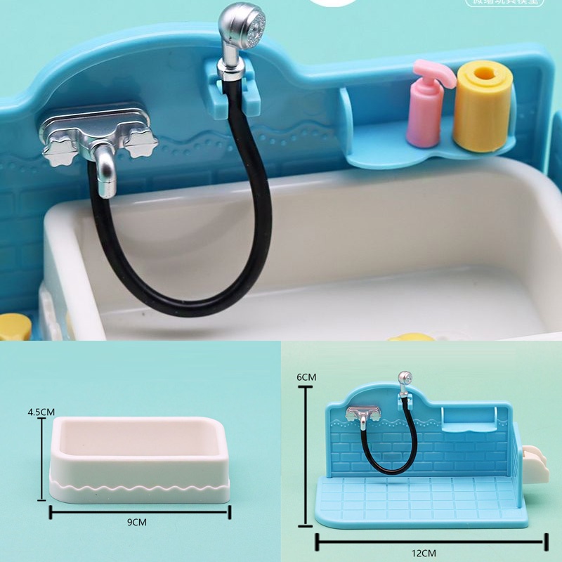 Bộ Mô Hình toilet mini Trang Trí Nhà Cửa