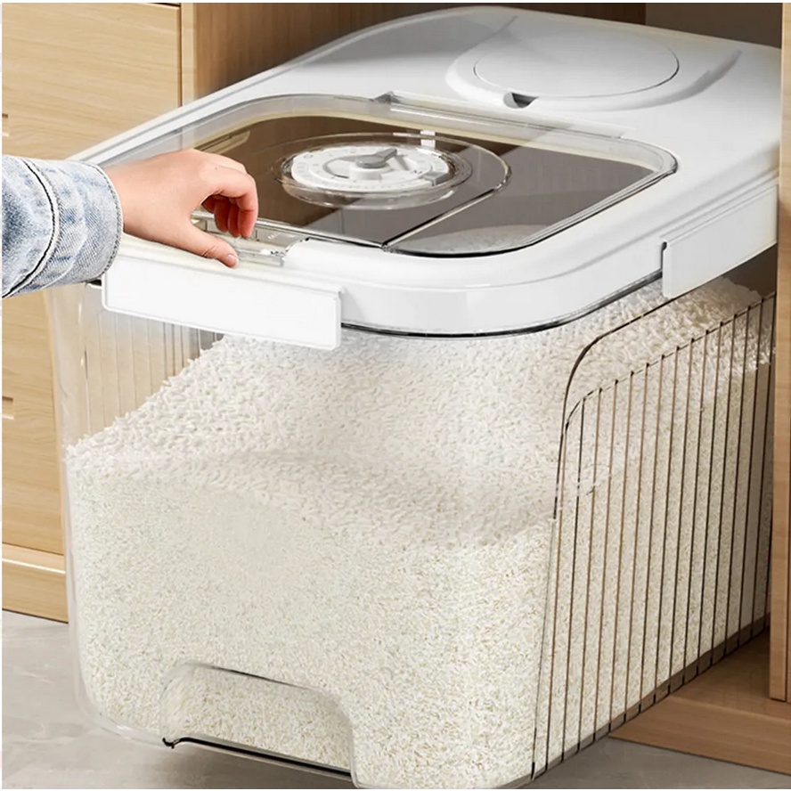 Hộp Đựng Gạo Có Nắp Đậy Chống Bụi Chống Ẩm 10kg / 13kg / 8kg Tiện Dụng