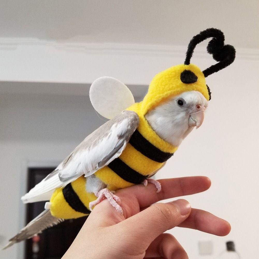 Shanrong Bộ Quần Áo Hình Ong / Vẹt / Chuột hamster / Vẹt Bay Màu Vàng Ấm Áp Mùa Đông