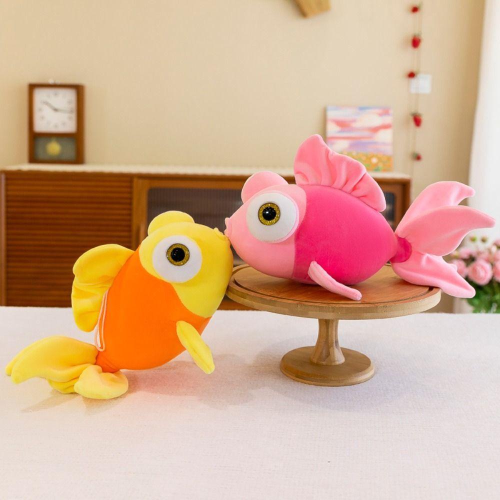 Cá Vàng Nhồi Bông Mắt To 35cm Dễ Thương Cho Bé