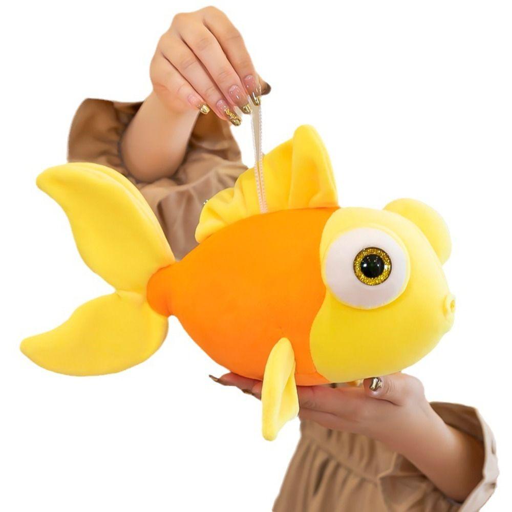 Cá Vàng Nhồi Bông Mắt To 35cm Dễ Thương Cho Bé