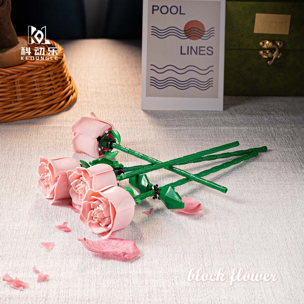 Bộ Đồ Chơi Xếp Hình Hoa Hồng Cho Ngày Lễ Tình Nhân