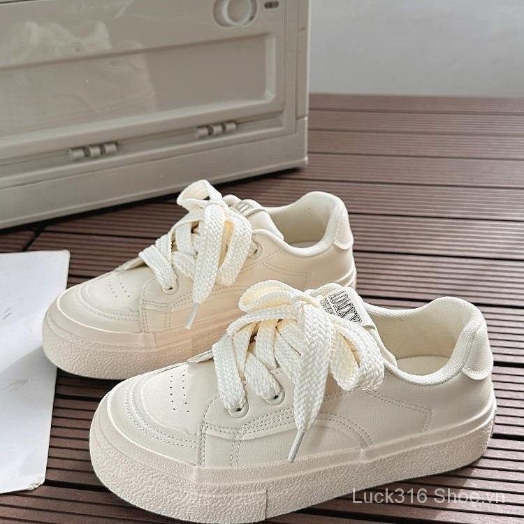 Giày Thể Thao Đế Dày Màu Trắng Sữa fufu Phong Cách Thời Trang Mới 2023