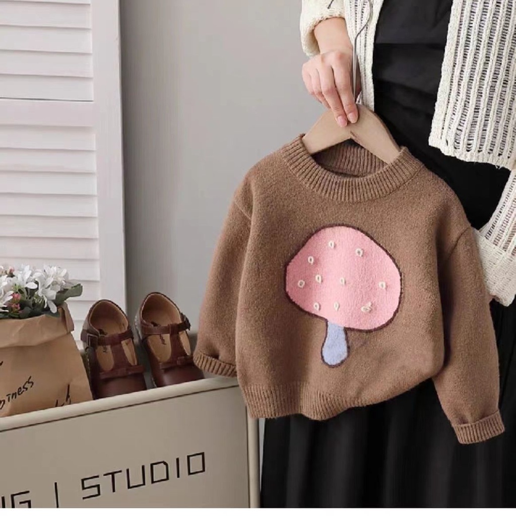 Áo sweater Dày Dặn Phong Cách Thời Trang Thu Đông 2023 Cho Bé Gái