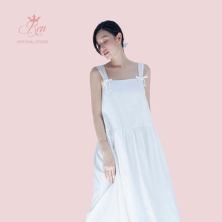 REN BY TEE - Đầm Hai Dây Nơ Linen DOLLY DRESS