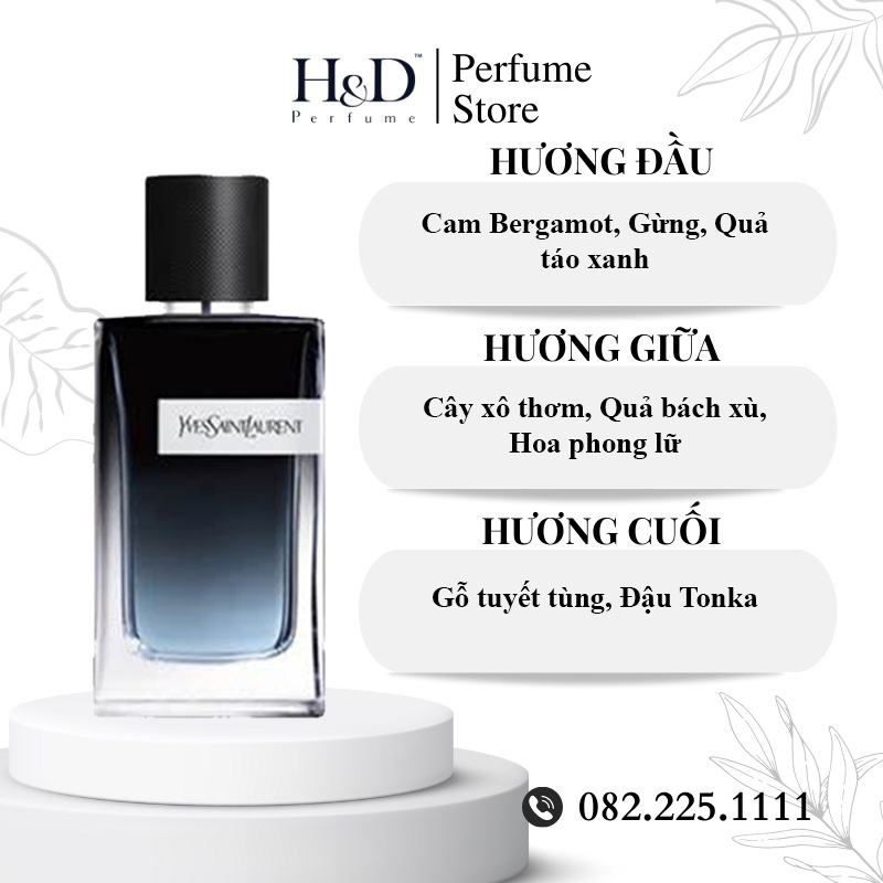 Nước hoa Nam Y-SL Y EDP nam tính lịch lãm lưu hương lâu dung tích 5ml/ 10ml HD Perfume Store