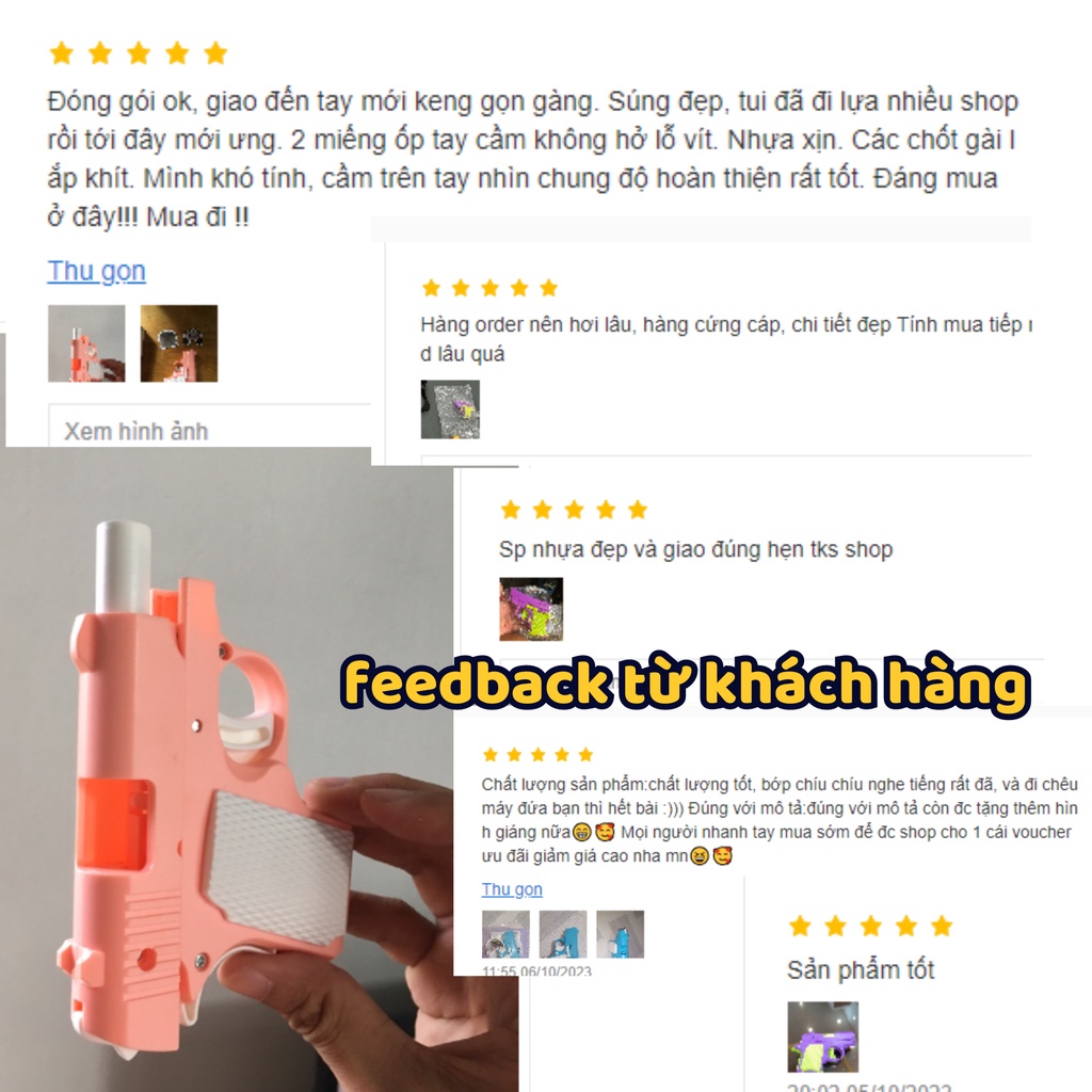 1911 MINI in 3D  - Đồ Chơi súng Nhựa ABS An Toàn, Giải Trí, CHÍNH HÃNG|