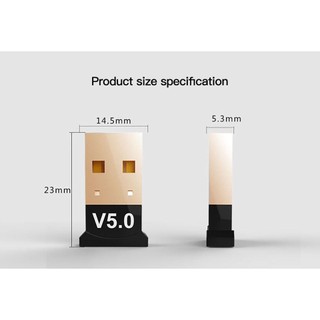 Adapter USB Bluetooth 5.0 Dongle Mini Dùng Cho Máy Tính Laptop, PC