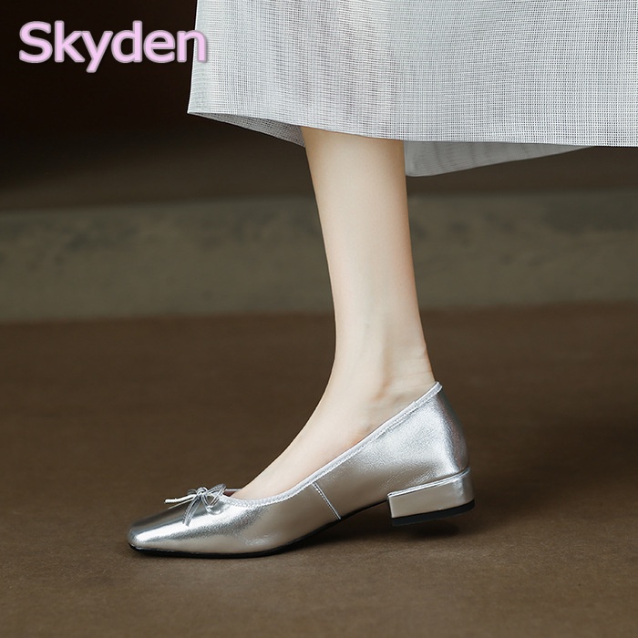 Skyden dép nữ giày búp bê giày nữ Giày thể thao nữ giày sneaker nữ Đế linh hoạt Siêu nhẹ Kiểu dáng độc đáo Thanh lịch B95F01B 40Z231007