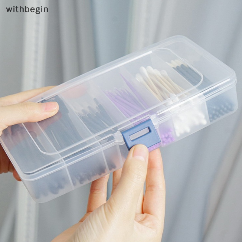 Hộp Vuông Trong Suốt 5 / 6 Ngăn Đựng Trang Sức Hạt Cườm Ngọc Trai Sắp Xếp Gọn Gàng