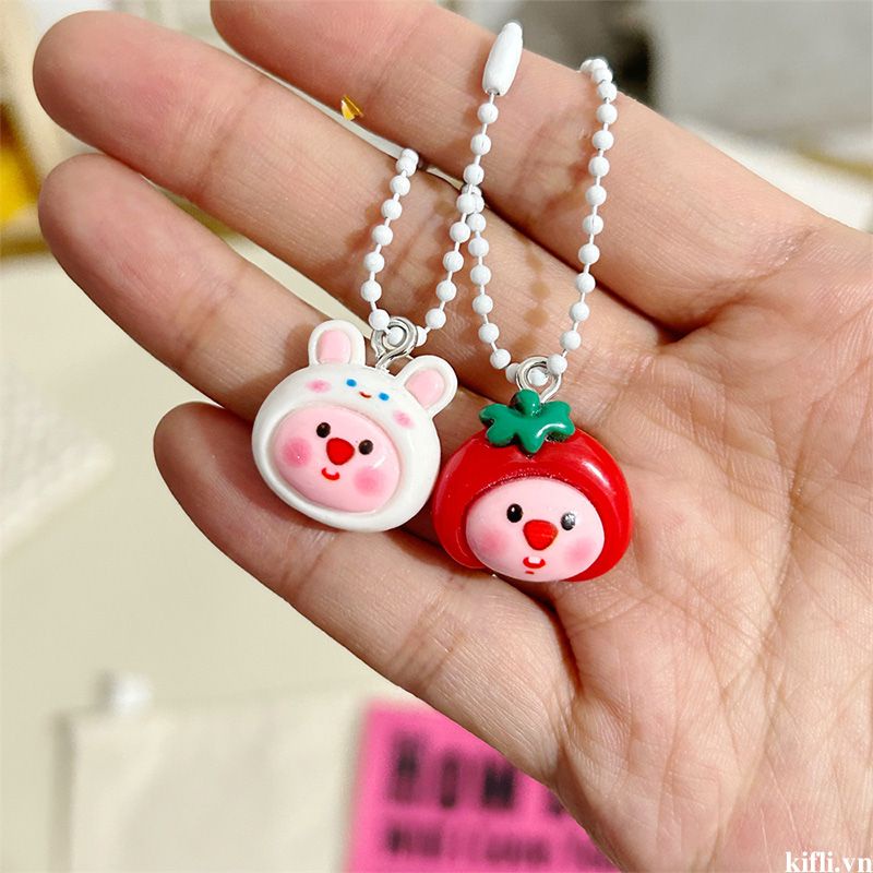 🌸🌸Loopy ruby little beaver mặt dây chuyền nhỏ keychain schoolbag mặt dây chuyền phim hoạt hình món quà dễ thương