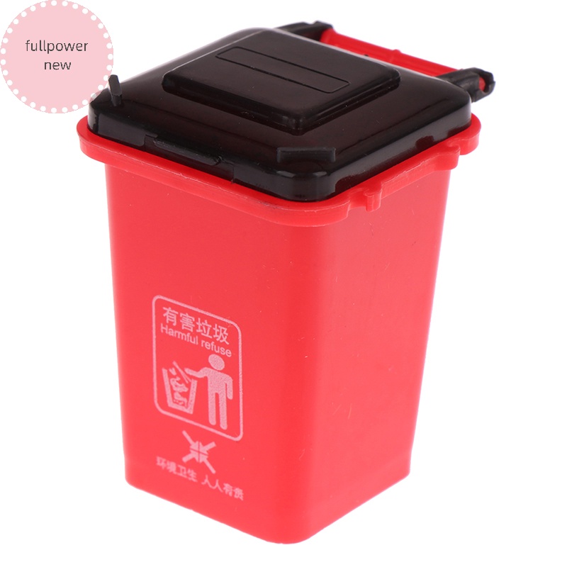 Fullpowernew Mô Hình Thùng Rác mini Tỉ Lệ 1: 12 Trang Trí Nhà Búp Bê