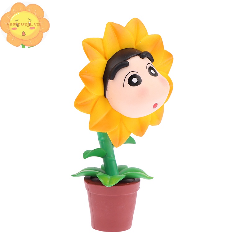 Mô Hình shin-chan kasukabe Hoa Hướng Dương Để Bàn Trang Trí