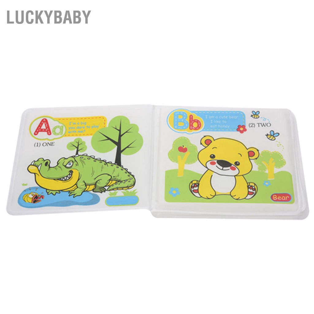 LUCKYBABY Sách chống thấm nước cho bé tắm Đồ chơi bơi trong phòng giáo dục sớm trẻ em