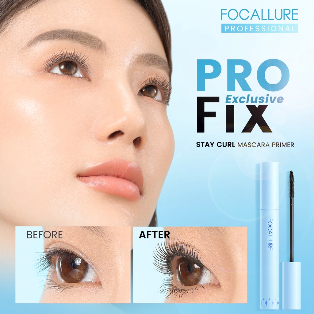 Focallure Kem Lót Lông Mi Chống Nước Lâu Trôi 24h 360°Mascara fibrous Làm Cong Mi Tự Nhiên