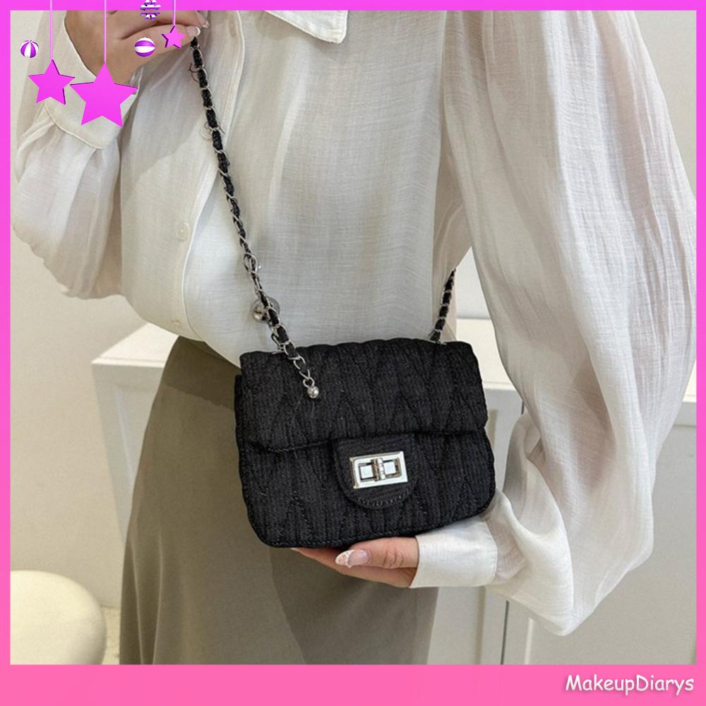 ★ Mỹ Phẩm Trang Điểm ★ Túi denim Đeo Chéo Thời Trang Dành Cho Nữ