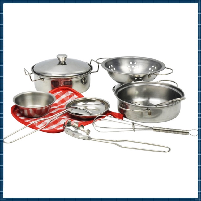 1 Bộ Đồ Chơi Nấu Ăn Cho Bé Bằng Thép Không Gỉ