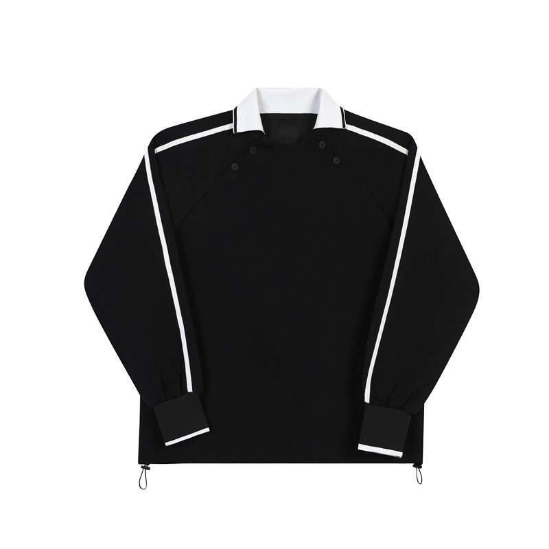 Áo Sweater Tay Dài Dáng Rộng Trang Trí Nút Cài Thời Trang Mùa Thu 2023 Cho Nam