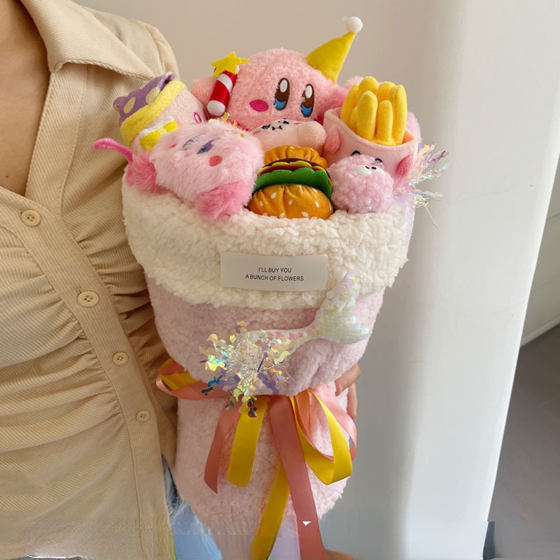 Dễ Thương Bó Hoa kirby Nhồi Bông Đáng Yêu Cho Bé