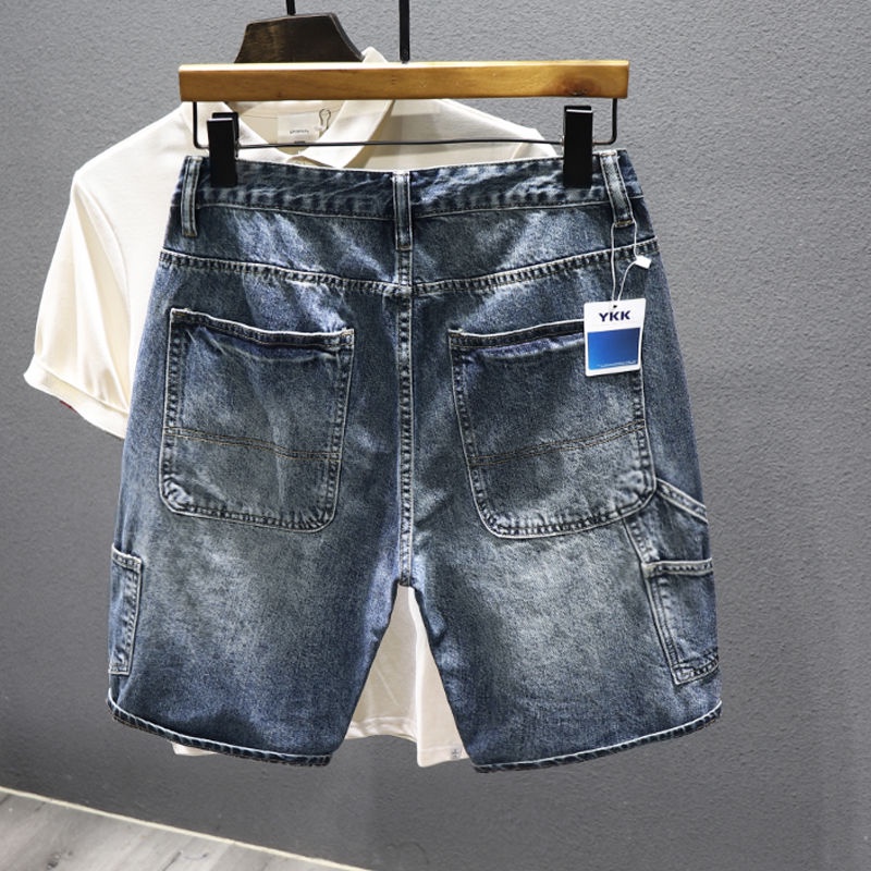 Quần Short denim Phối Túi Hộp Thời Trang Cá Tính Cho Nam