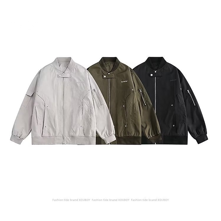 Myers Áo khoác nam và nữ chất lượng cao áo_khoác Zip rộng thoải mái 2023 NEW MJK2300CXB 41Z231013