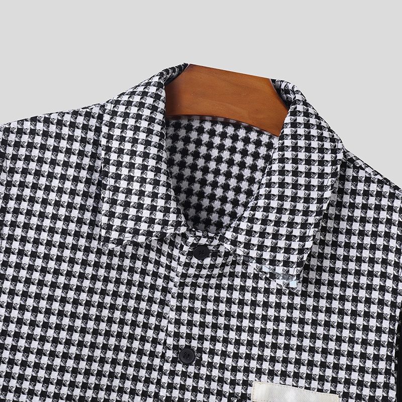 INCERUN Áo Thun Ba Lỗ Sọc Ca Rô Thời Trang Cá Tính Cho Nam