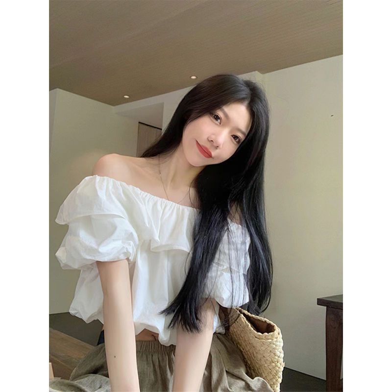 Áo Thun Trễ Vai Tay Ngắn Thời Trang Quyến Rũ Cho Nữ