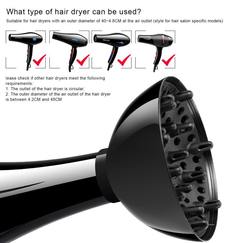Máy Sấy Tóc Khuếch Tán Nhiệt Độ Cao Thời Trang Thông Dụng