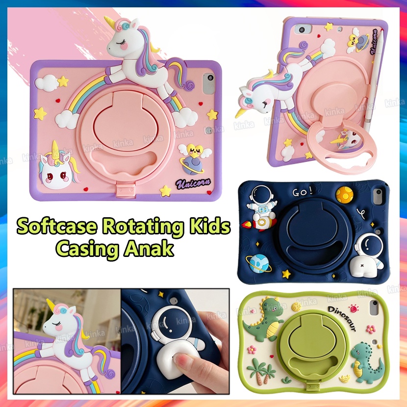 Bao Da Máy Tính Bảng Chống Sốc Xoay 360 Độ Hình Kỳ Lân Cho ipad mini air pro 1 2 3 4 5 6 7 8 9 10 9.7 10.2 10.5 10.9 11