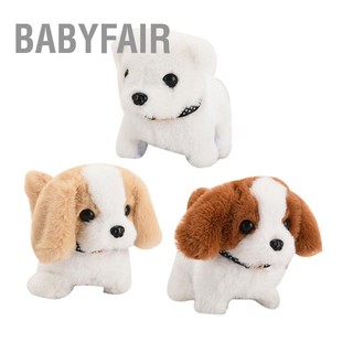 Babyfair mô phỏng sang trọng điện con chó chạy bằng pin đi bộ vẫy đuôi sủa