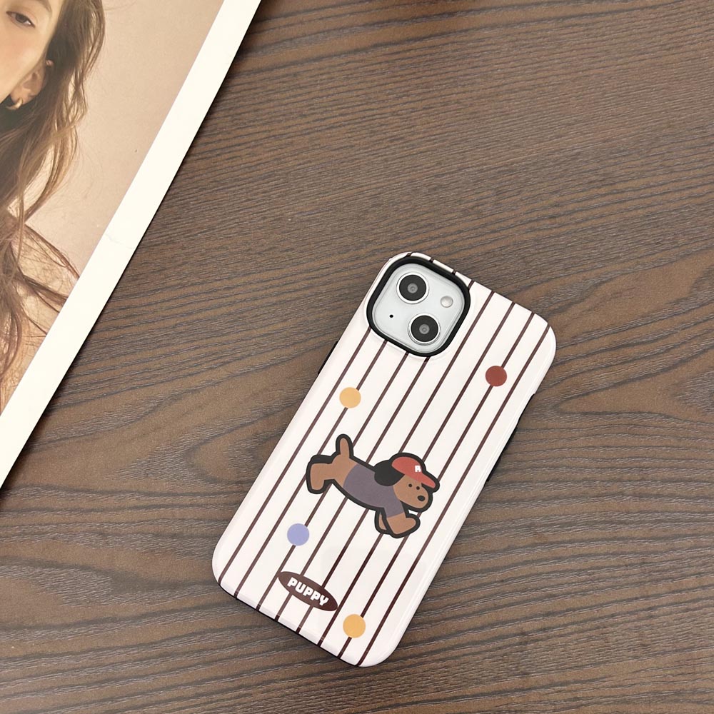 Vỏ Bao Da Điện Thoại Cứng Hình Chú Chó Cho iphone 11 12 12pro 12promax 13 13pro 13promax 14 14pro 14promax 15 15pro 15promax Ốp