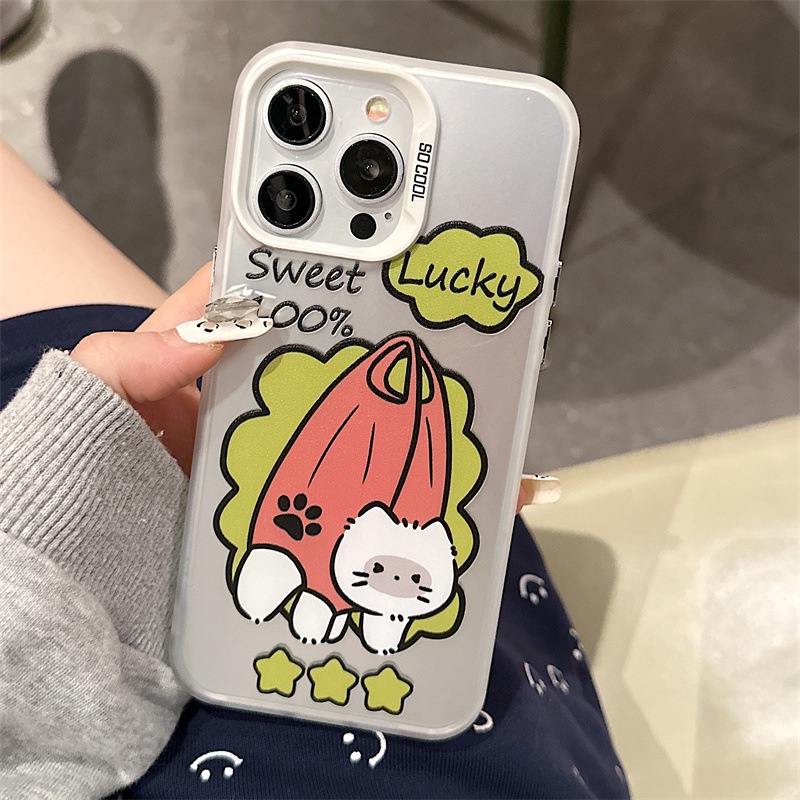ỐP LƯNG IPHONE Ốp Điện Thoại Tpu Nhám In Hình Mèo Hoạt Hình Cho iphone15 / 14promax / 13 / 12 / 11 / xr / xs / x / xsmax / 7 / 8plus