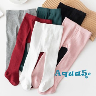 Aqua- Tất Ôm Chân Co Giãn Màu Trơn Đơn Giản Cho Bé Gái Sơ Sinh Mặc Hàng Ngày