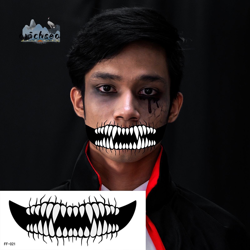 Hình Xăm Dán Vết Máu Kinh Dị Chống Nước Trang Trí halloween