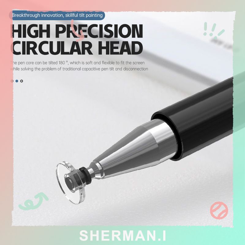 Multifunctional Touch Pen Two-in-one Double Head Capacitive Pen Tablet Handwriting Pen-SN