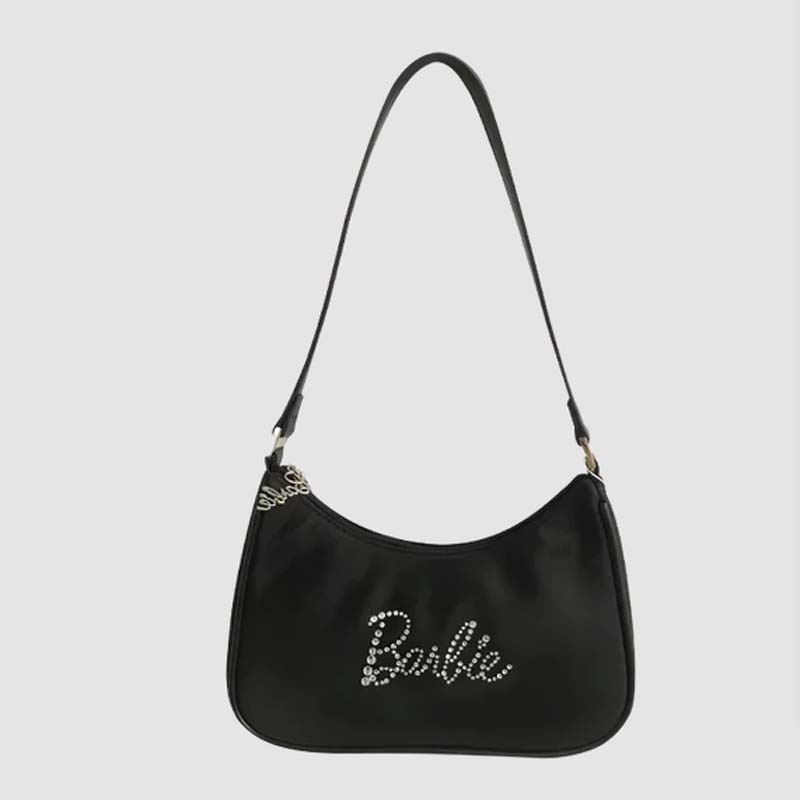 Túi Đựng Điện Thoại Bằng Da pu Màu Hồng / Đen Dung Tích Lớn Hình Búp Bê barbie