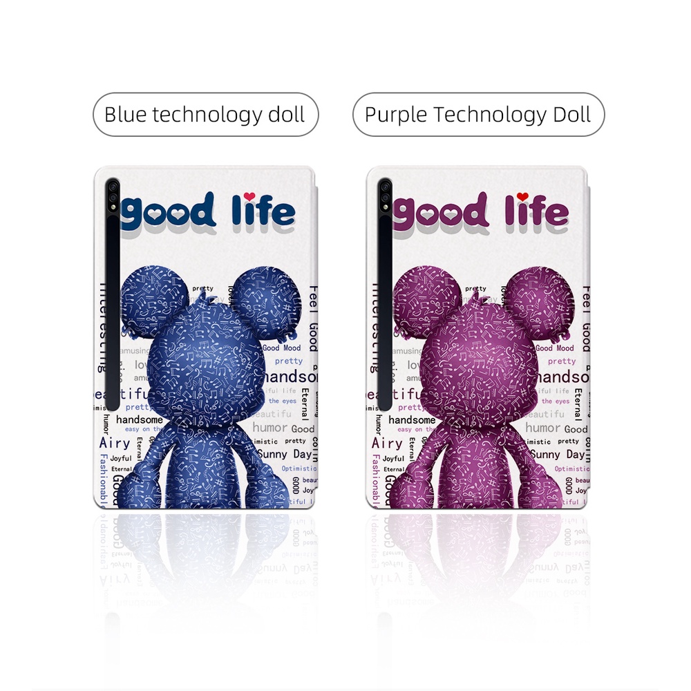 Bao Da Máy Tính Bảng Nắp Lật Họa Tiết Hoạt Hình Cho Samsung Galaxy Tab S9 FE 10.9 SM-X510 SM-X516B Ốp