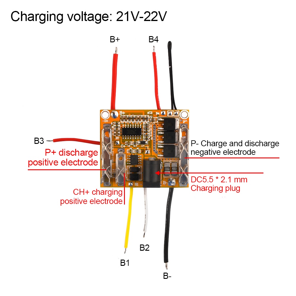 ZIQQUCU Mô Đun Mạch Sạc Pin lithium pcm lipo 5s 21v 18650