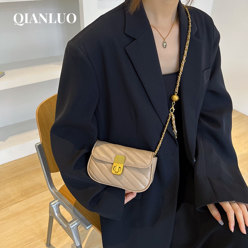 QIANLUO  túi đeo chéo mini 2023NEW Vintage Fashion THỂ THAO Phong Cách Hàn Quốc L91TRX2 42Z231021