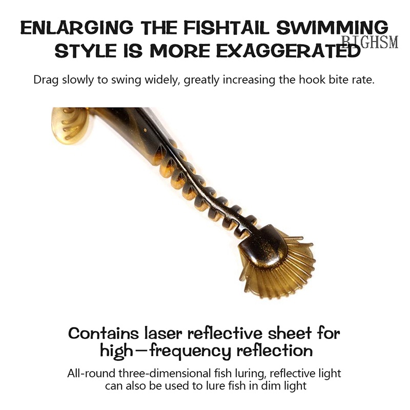 Bighsm 1 Mồi Giả Câu Cá Mềm 2.5g6.5cm / 5.3G9Cm